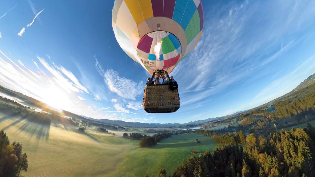 Ballonfahrt zwischen München und Alpen