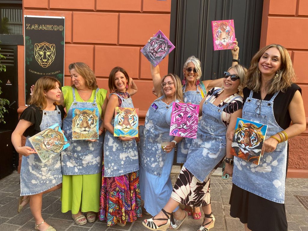 Teneriffa: Wein- und Malereiabend mit einem einheimischen Künstler