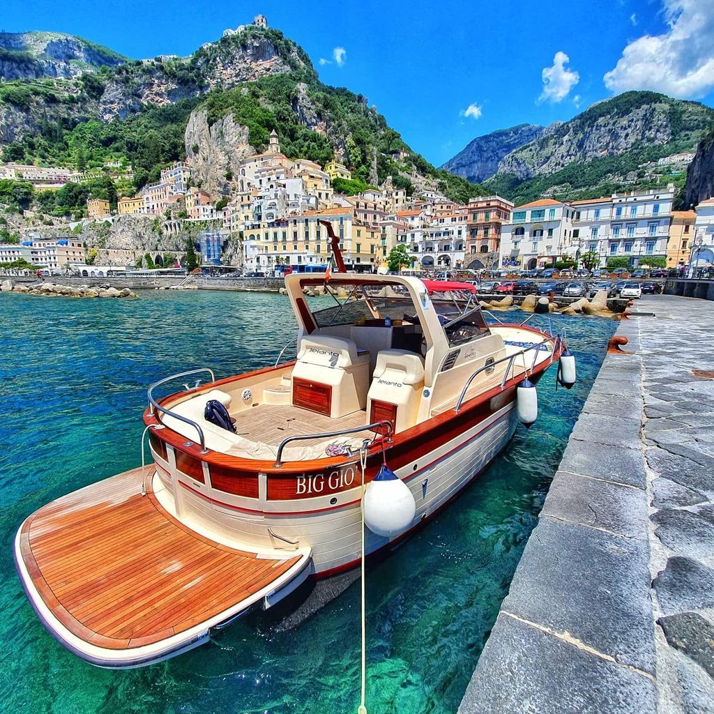 Von Sorrento aus: Positano und Amalfi Bootsfahrt mit Transfer