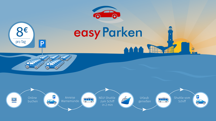 easy Parken - Ihr Parkplatz in Warnemünde während Kreuzfahrten