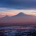 Berg Ararat im winterlichen Nebel