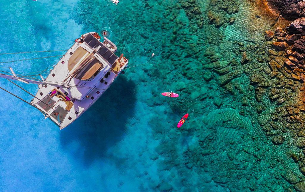 Heraklion: Luxus-Katamarantour zur Insel Dia mit Mahlzeit