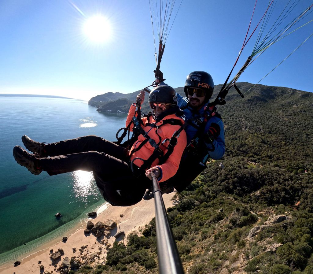 Lissabon: Paragliding Tandemflug