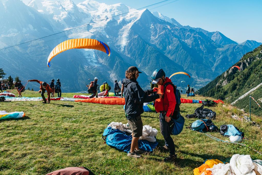 Chamonix: Tandem Paragliding Flug