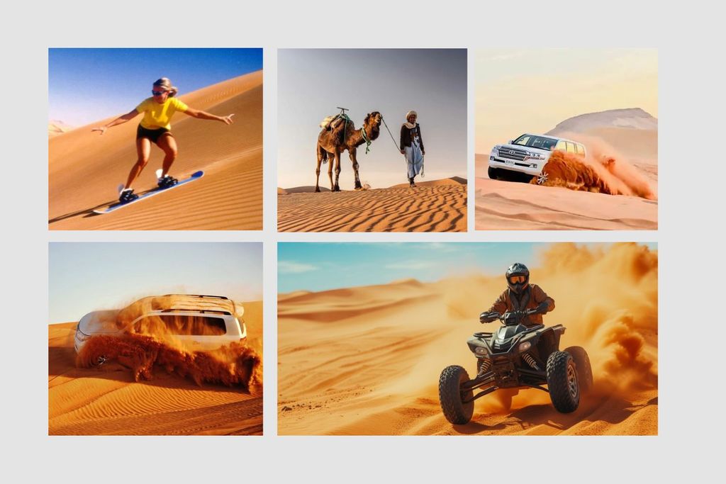 Doha: Wüstensafari mit Quad, Kamelritt & Sandboarding