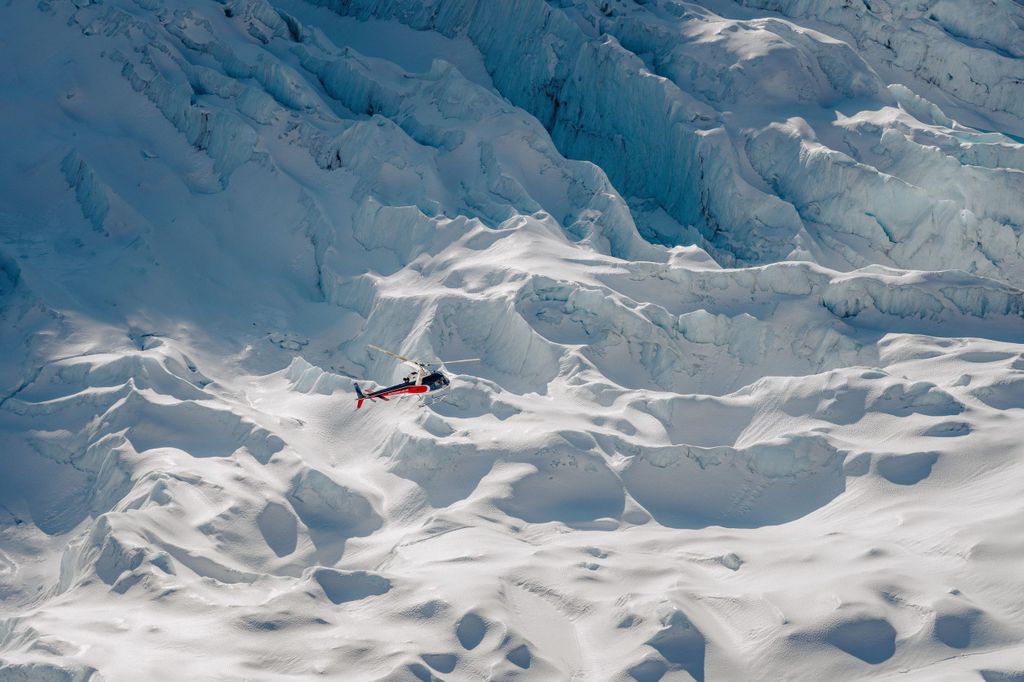Franz Josef: Gletscherflug mit Schneelandung