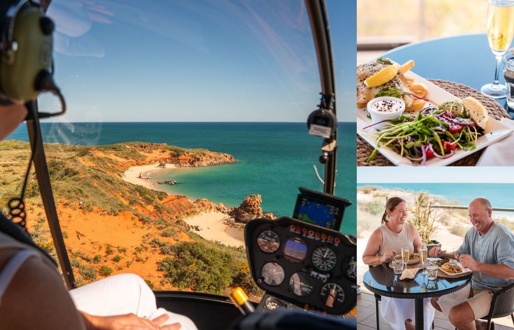 Von Broome aus: Eco Beach Explorer Hubschrauberflug mit Mittagessen