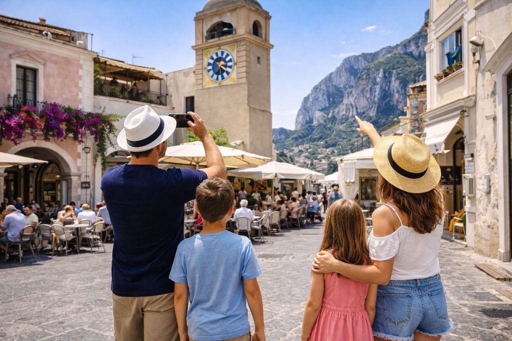 Capri & Anacapri: Ganztägige Tour mit Bootsfahrt, Bus, Sessellift und Mittagessen