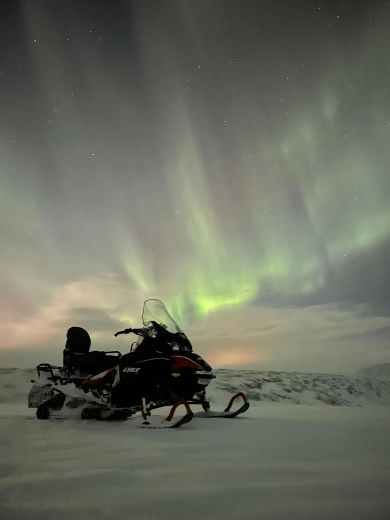 Mývatn: Nordlichter-Schneemobil-Tour