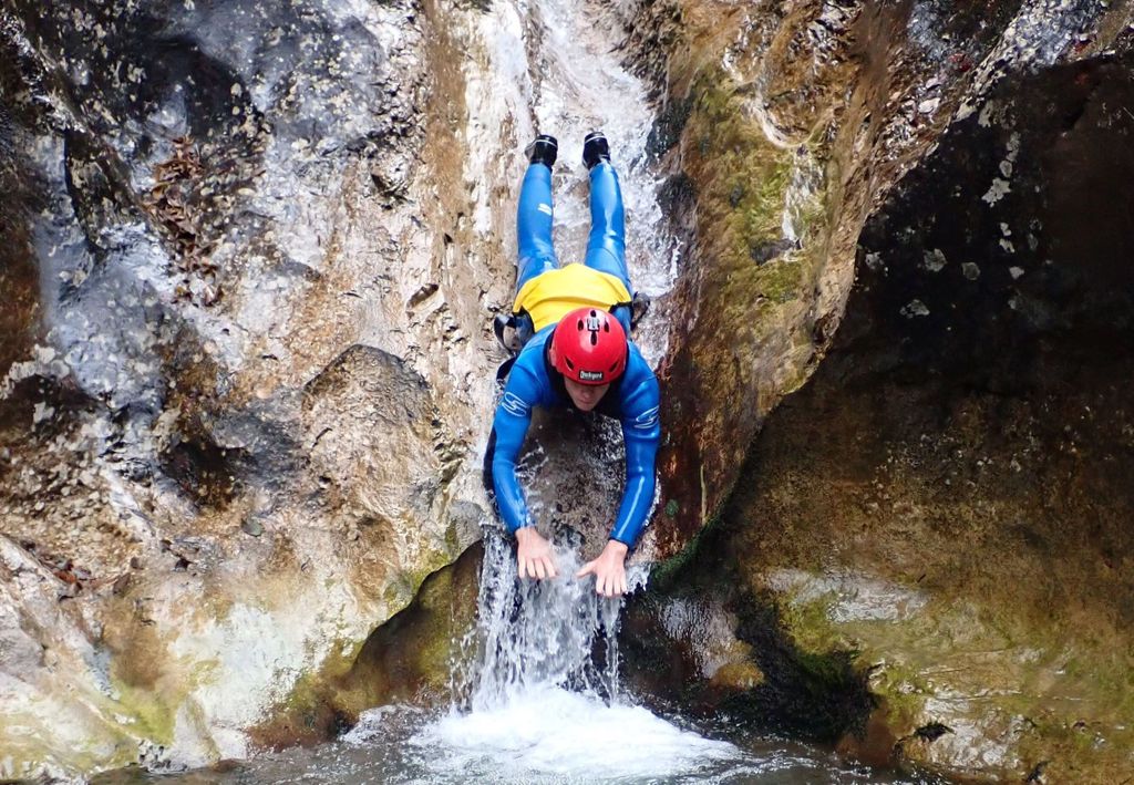 Von Bovec: Canyoning im Sušec-Bach im Soča-Tal