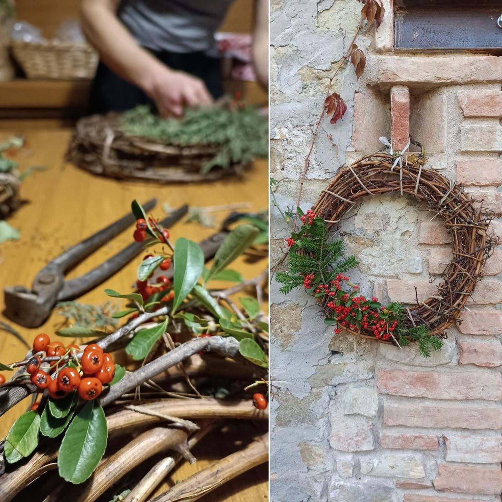 Workshop zur Herstellung natürlicher Girlanden mit Waldmaterialien in Todi