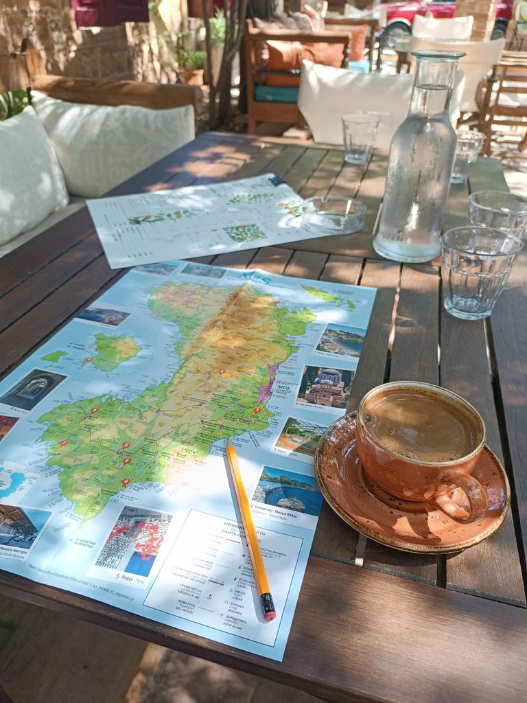 Chios : Willkommens-Concierge-Kaffeepause mit einem Einheimischen