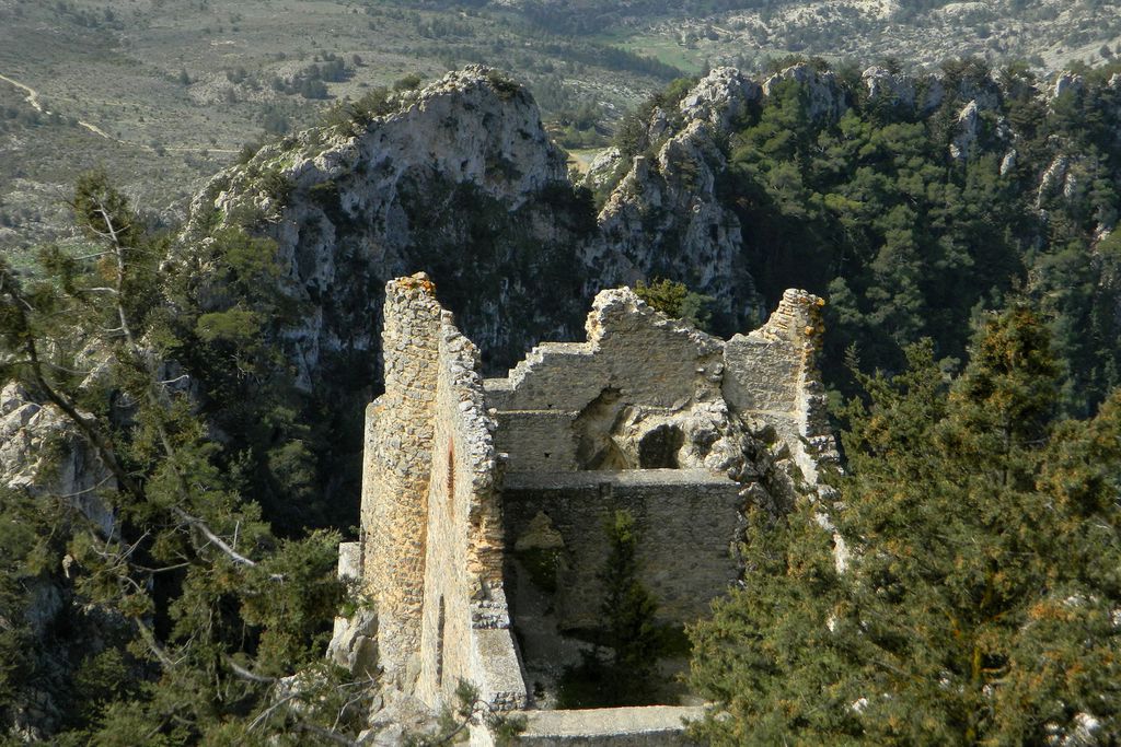 Blick auf die Mesaoria-Ebene von der Burg Buffavento