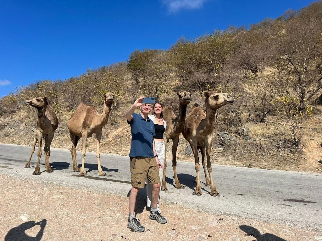 Östlich von Salalah, Bergsafari, Kamelritt