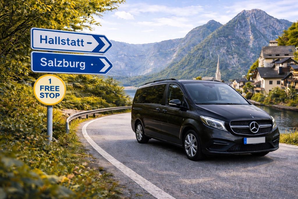 Privater Transfer von Salzburg nach Hallstatt mit 1 kostenlosen Halt