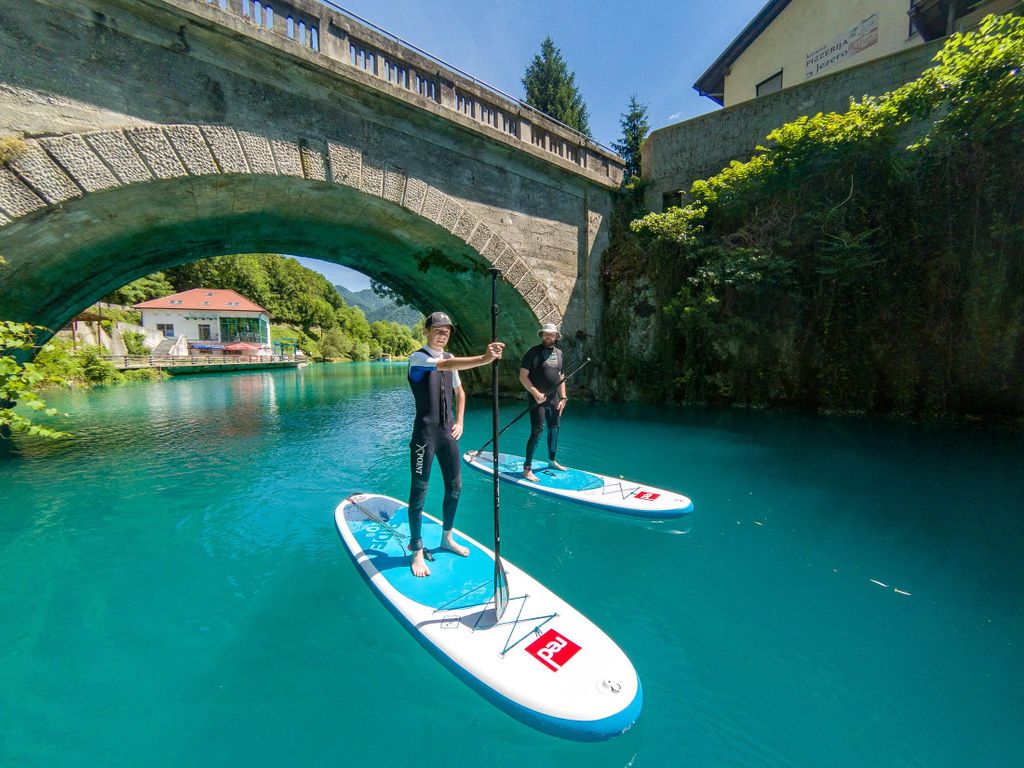 Halbtägiges Stand-up-Paddle-Boarding auf der Soča