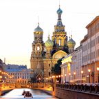 Blick auf die Auferstehungskirche in Sankt Petersburg