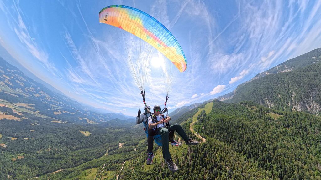 Petzen: Tandem-Gleitschirmflug über Kärnten