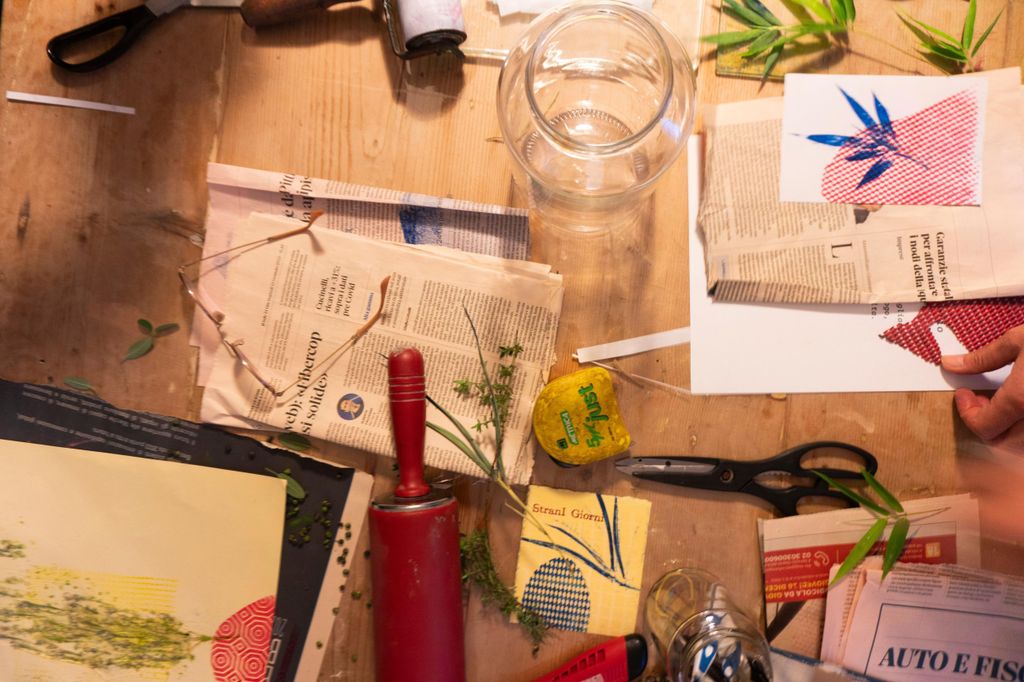 Foligno: Kreativer Handwerksdruck-Workshop auf dem SELF mit Verkostung